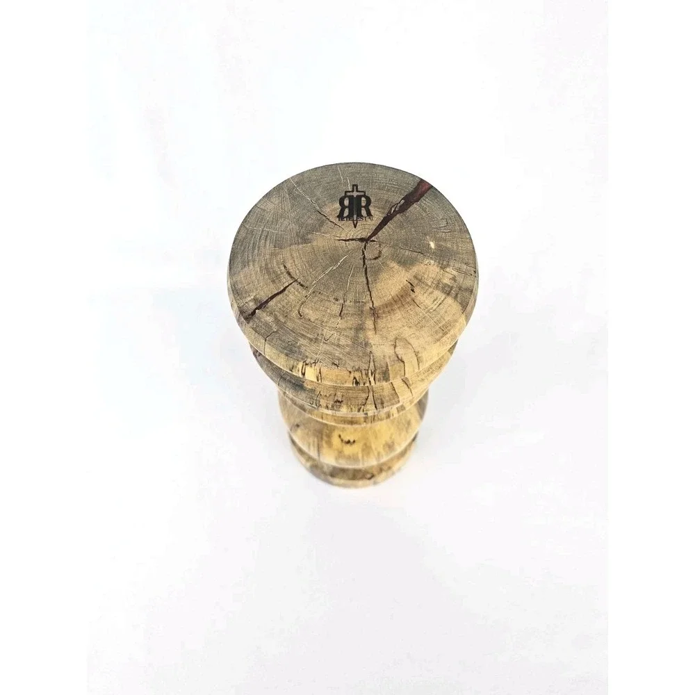 Pillar candle holder Spalted Wood fiery red resin Farmhouse Country Decor‎ Gift